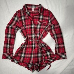 Red and‎ white Victoria's Secret pajama Women's Size M